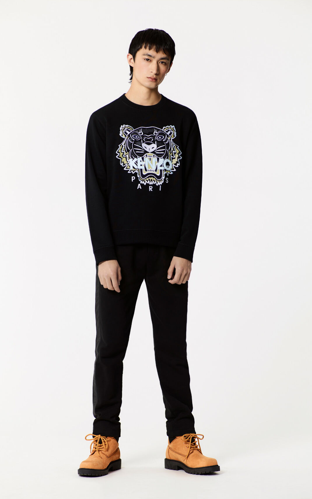 Sweatshirt Kenzo Tiger Masculino - Pretas | 132NZUQHG